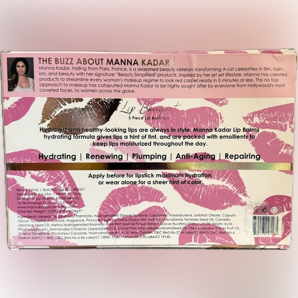 🩷MANNAKADAR🩷Lip Bouquet 5 Piece Lip Balm Set/NIB - Picture 2 of 2